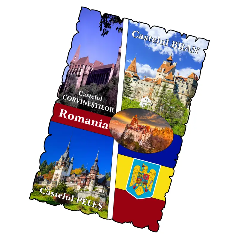 Mgs177-magnet frigider-romania-castele